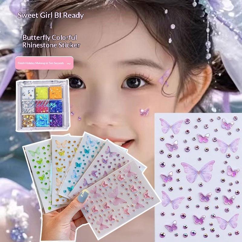 Body Jewelry Eyebrow - Adesivos para pintura facial para crianças,