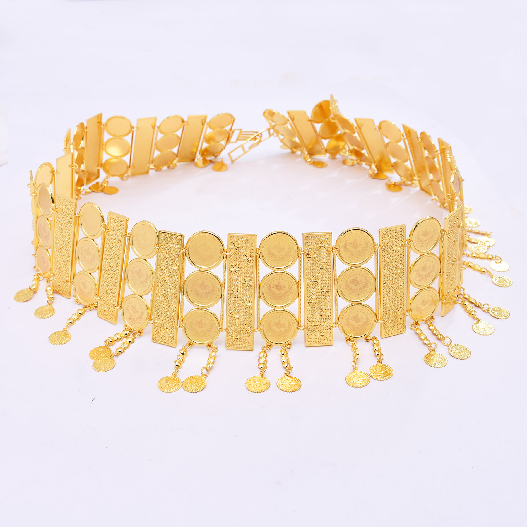 Body Jewelry Gold Plated - Cinto de Corrente Corporal com Franjas