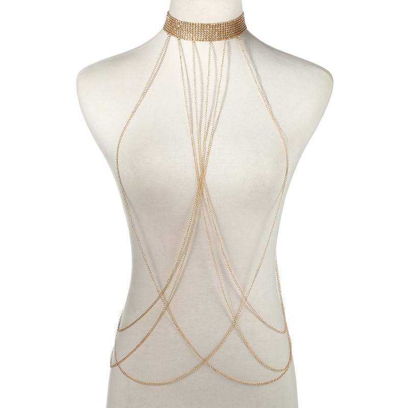 Body Jewelry Sale - Corrente de corpo cor dourada feminina