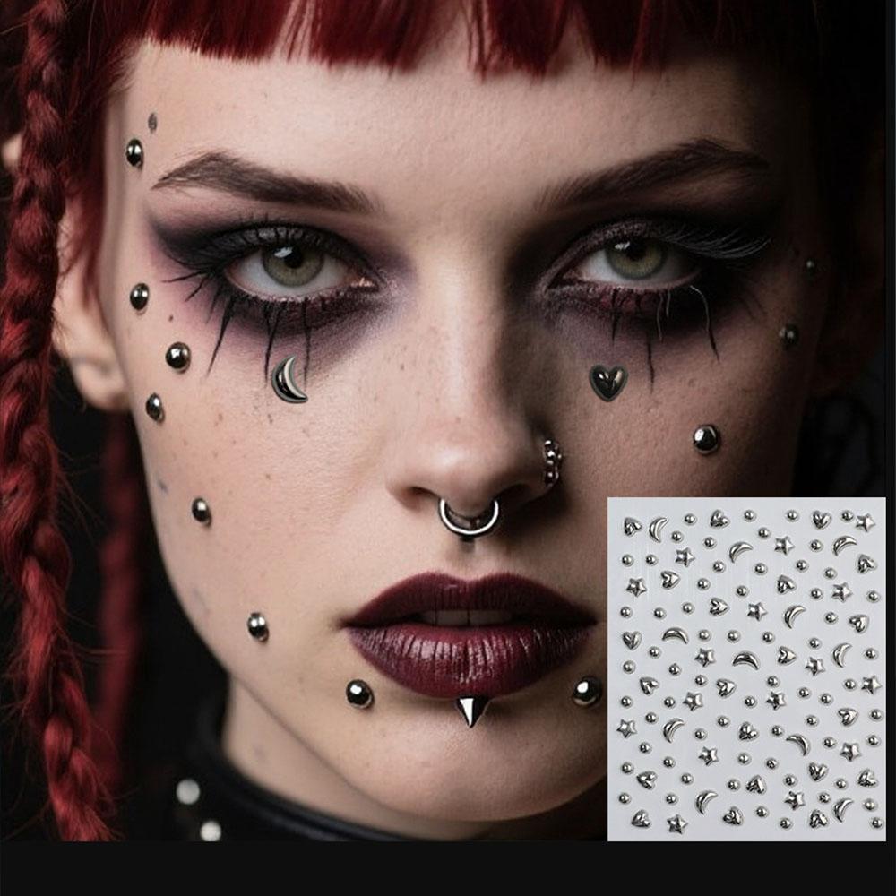 Body Jewelry Eyebrow - Adesivos de Strass Acrílico em Folha