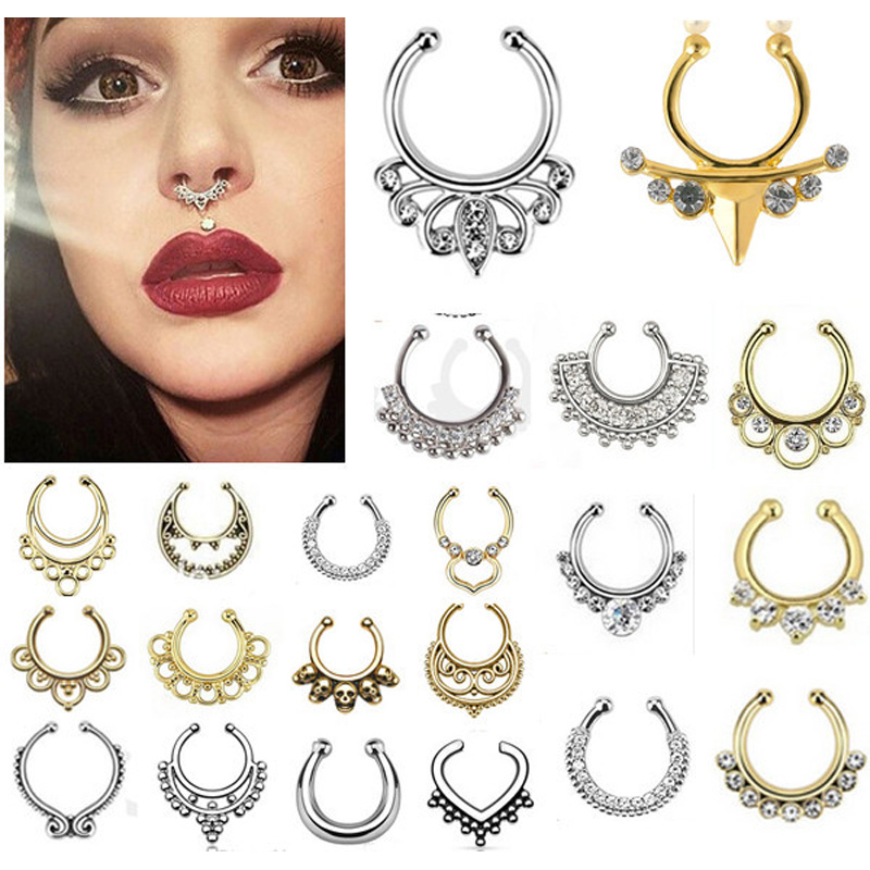 Body Jewelry Hoops - Cristal indiano snag no nariz para