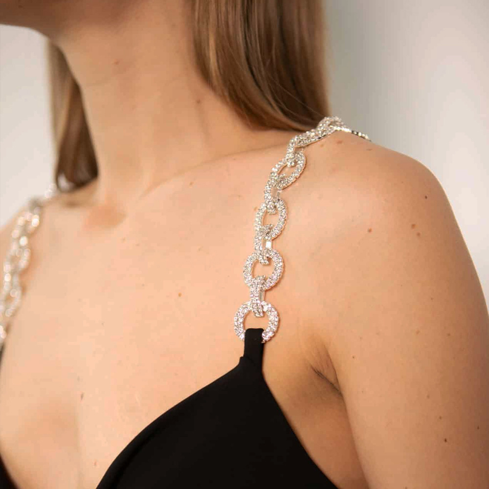 Body Jewelry Hoops - Alças de Sutiã com Strass para