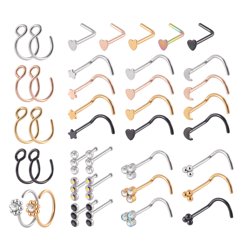 Body Jewelry Holder - 2-12 Pçs/lote 316L Aço Cirúrgico Nariz
