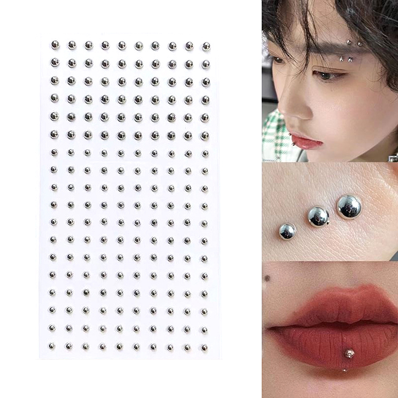 Body Jewelry Eyebrow - Adesivo de diamante falso nariz parafuso