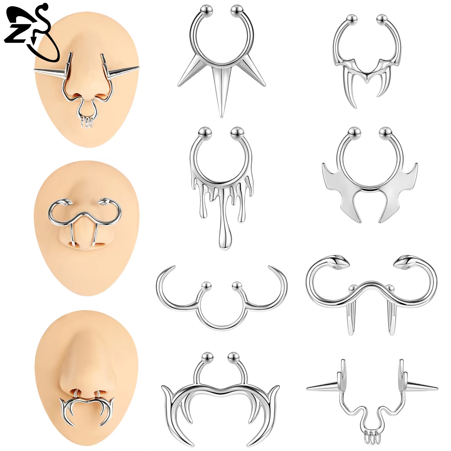 Body Jewelry Tunnels - Zs 1 peça punk stlye falso