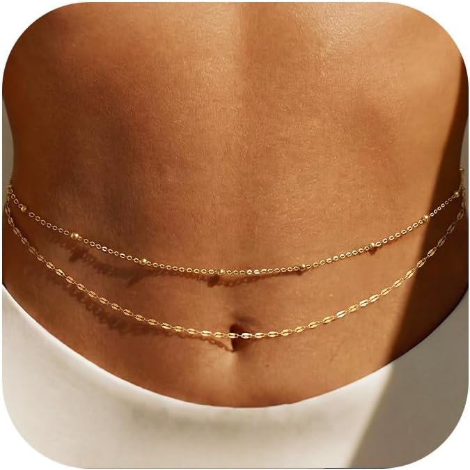 Body Jewelry Sale - Cinto de Corrente Dourada 14K para