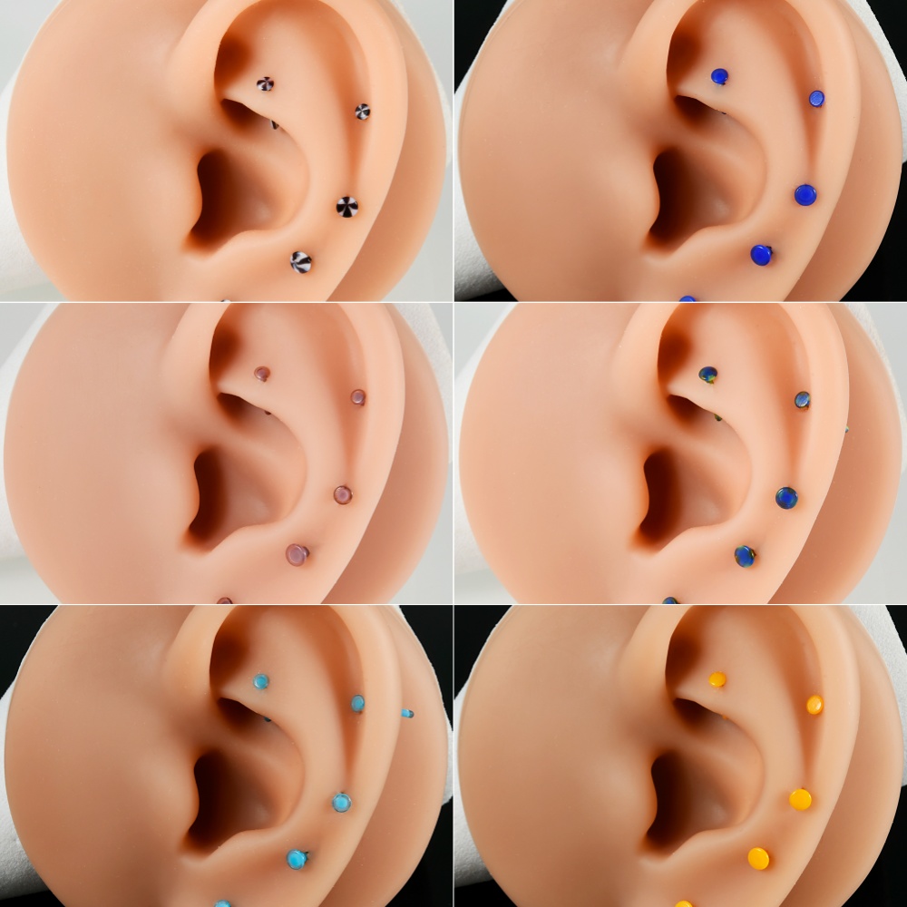 Polychrom Vidro Straight Nose  - Body Jewelry Holder avaliação e preço