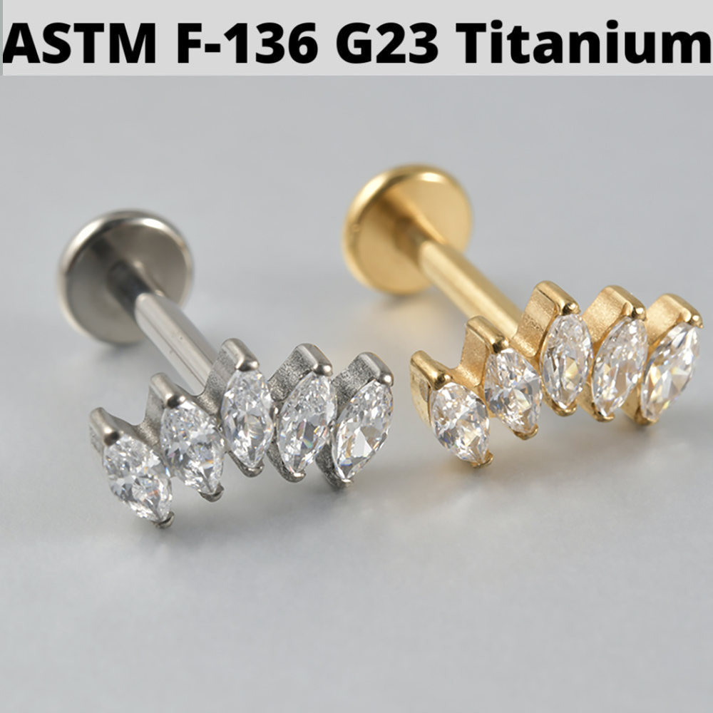 Brincos de cartilagem de titân - Cluster Stud Ear avaliação e preço