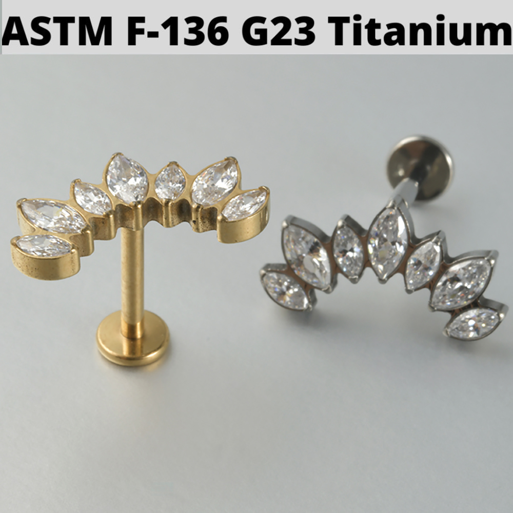 Brincos de cartilagem de titân - Cluster Stud Ear avaliação e preço