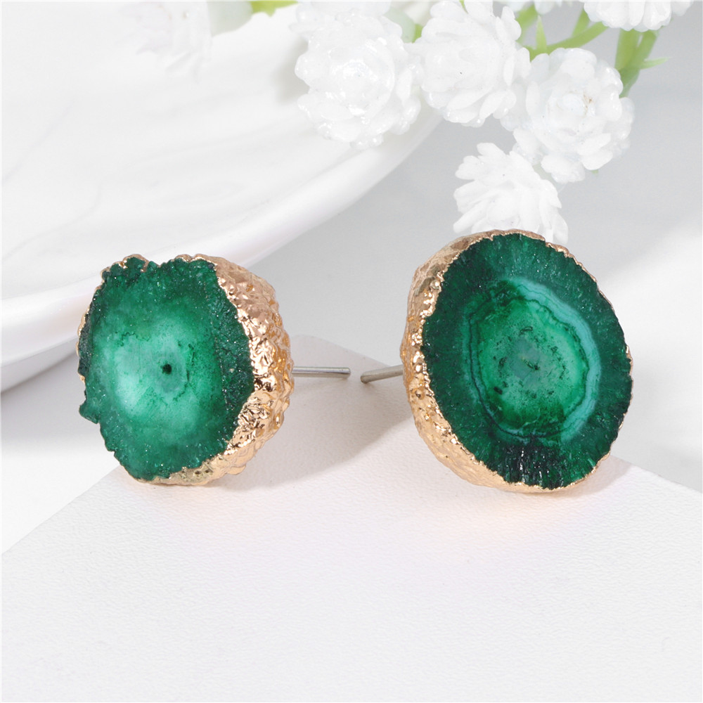 Irregular Drusy Ear Studs para - Cluster Stud Ear avaliação e preço