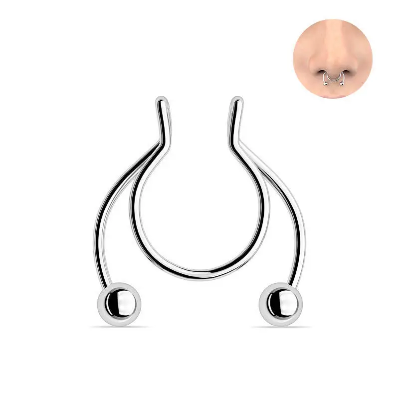 Anel de nariz falso em forma d - Body Jewelry Hoops avaliação e preço
