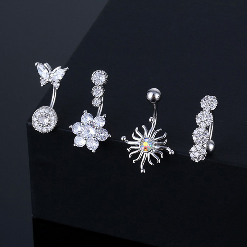 Anel de umbigo de cristal em f - Body Jewelry Hoops avaliação e preço