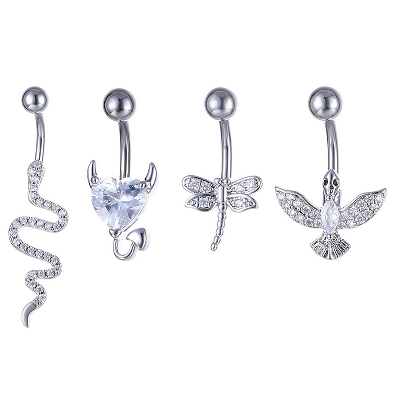 Anel de umbigo de cristal em f - Body Jewelry Hoops avaliação e preço