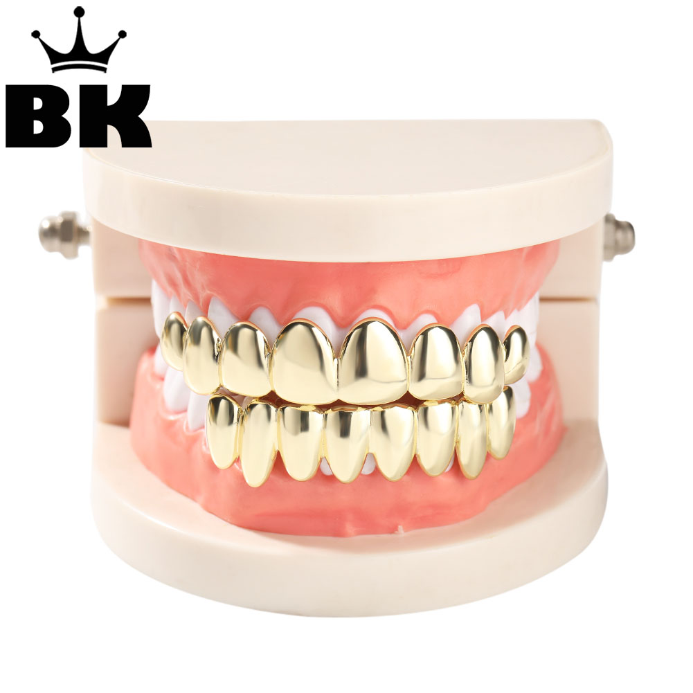 THE BLING KING-Conjunto Grillz - Body Jewelry Gold Plated avaliação e preço