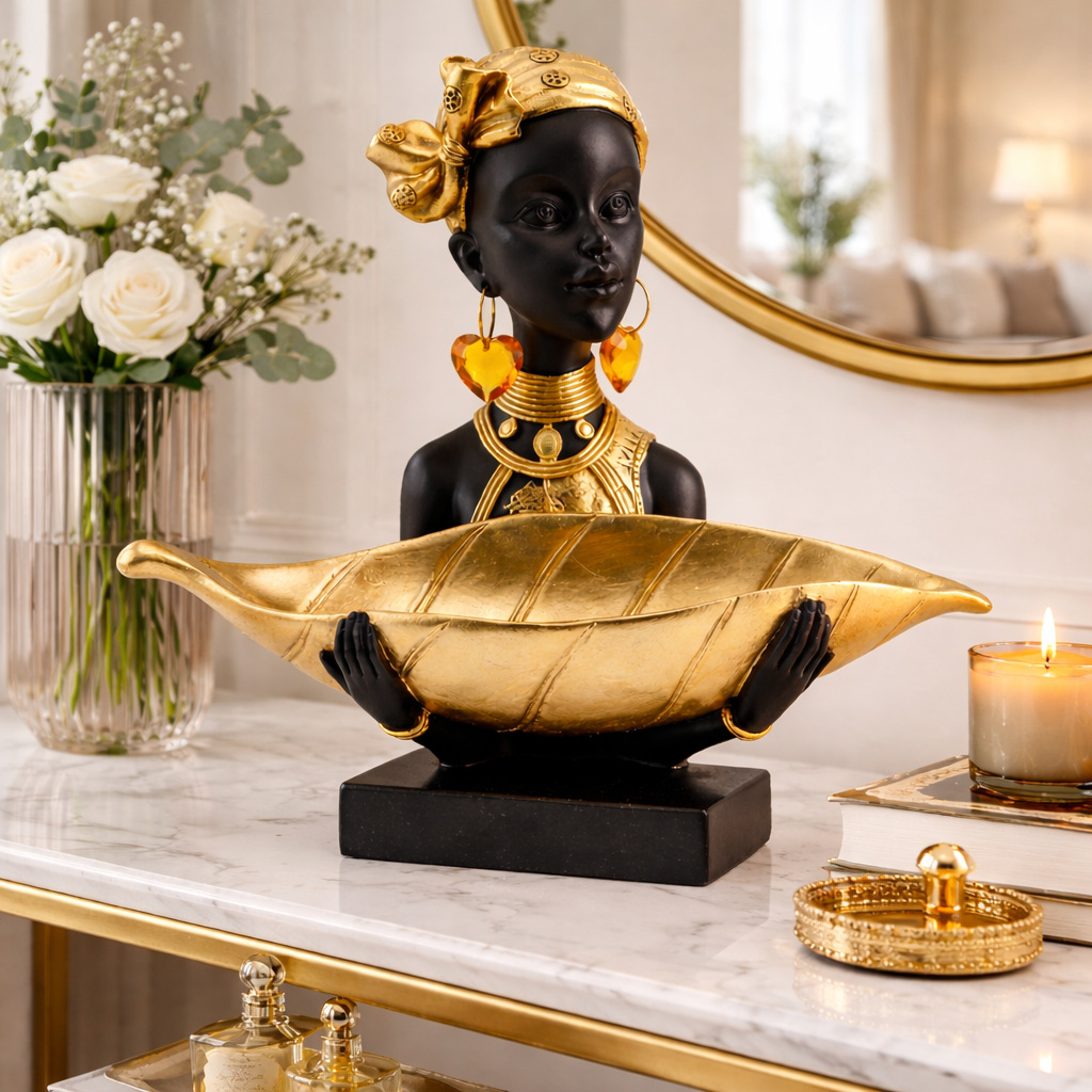Estátua de Resina de Mulher Af - Body Jewelry Holder avaliação e preço