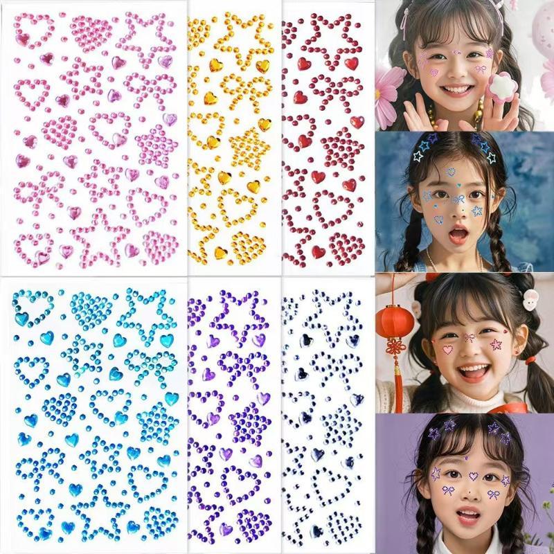 1 Folha de Adesivos Coloridos  - Body Jewelry Eyebrow avaliação e preço