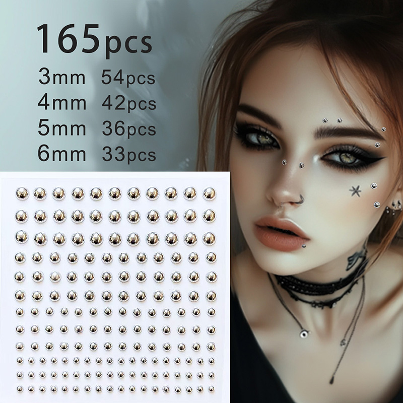 3d rosto olhos festa maquiagem - Body Jewelry Eyebrow avaliação e preço