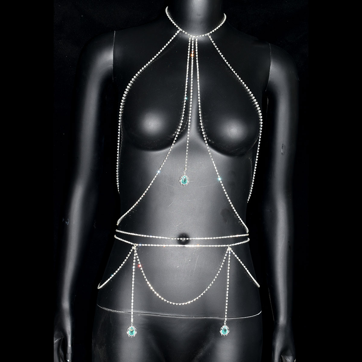 Sexy strass sutiã cintura corr - Body Jewelry Trend avaliação e preço