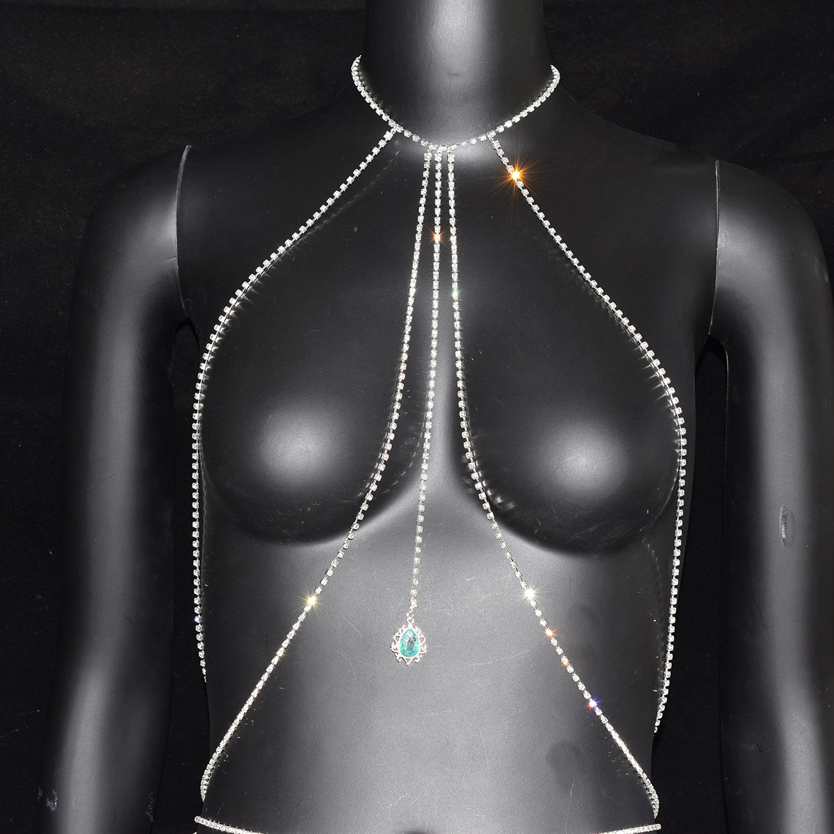 Sexy strass sutiã cintura corr - Body Jewelry Trend avaliação e preço