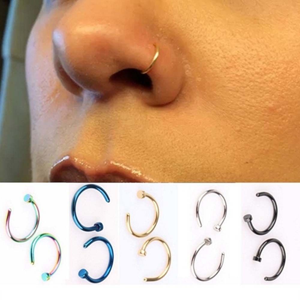 Brincos de Septo Fino em Forma - Body Jewelry Hoops avaliação e preço