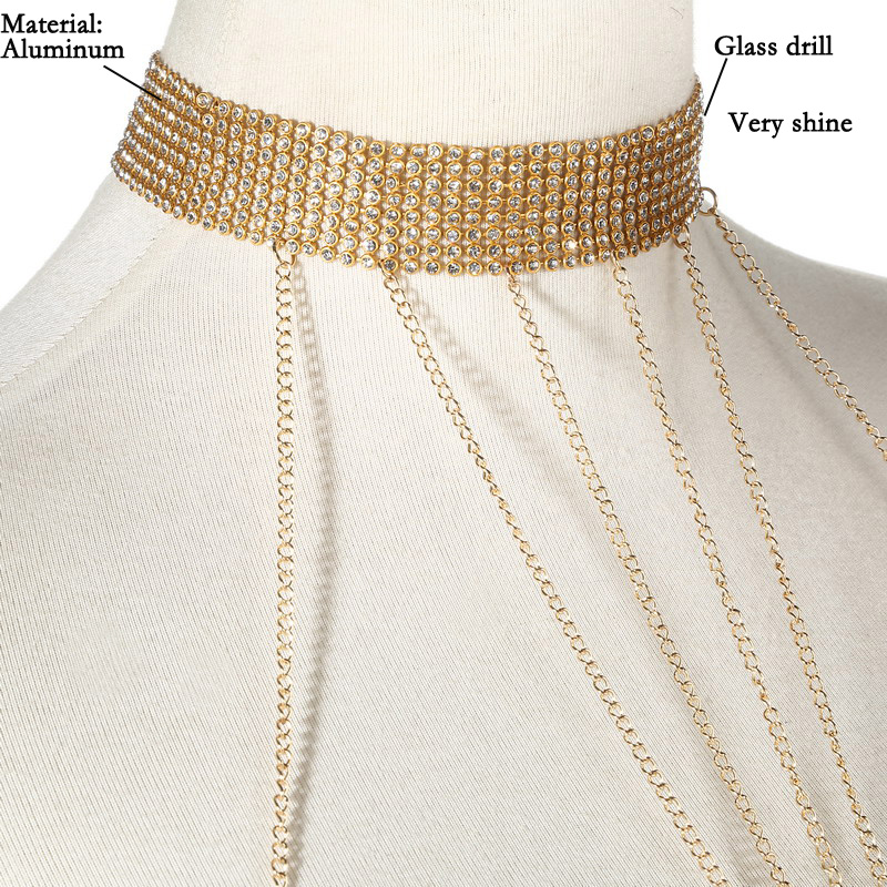 Corrente de corpo cor dourada  - Body Jewelry Sale avaliação e preço