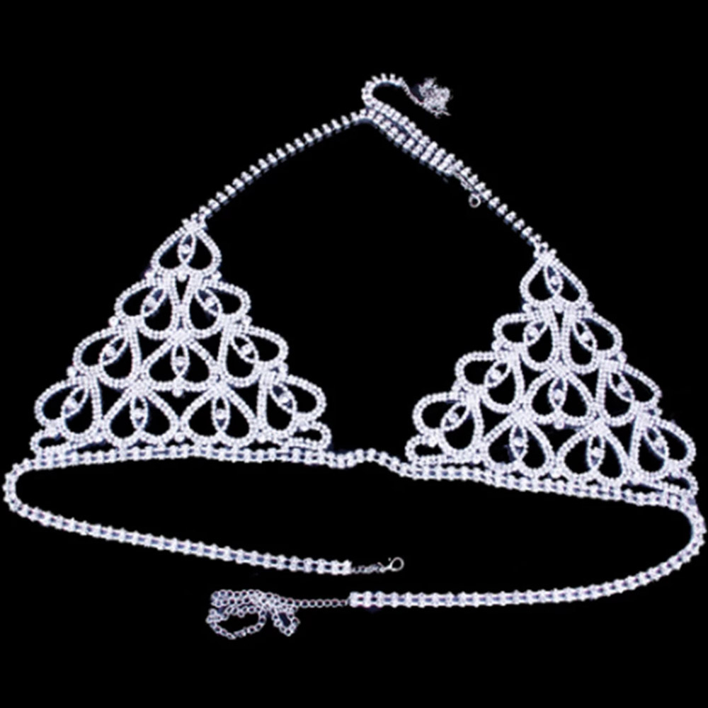 Moda strass coração sutiã tang - Body Jewelry Retainers avaliação e preço