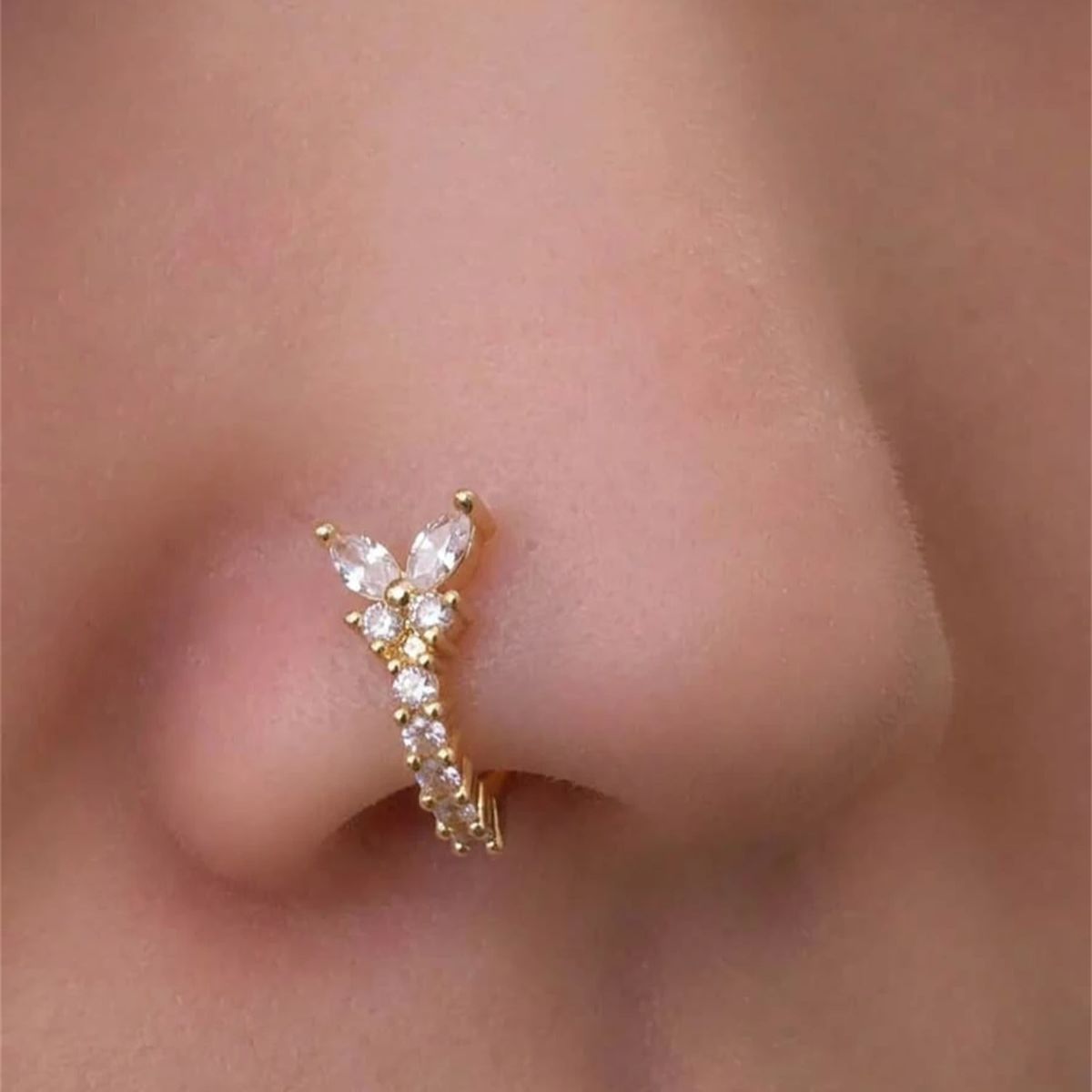 Clipe de Nariz em Formato Y Se - Body Jewelry Hoops avaliação e preço