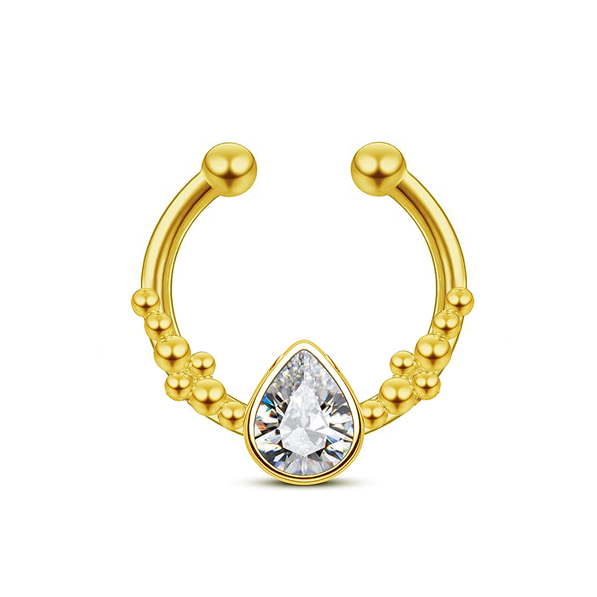 Anel de nariz falso em ferradu - Body Jewelry Hoops avaliação e preço