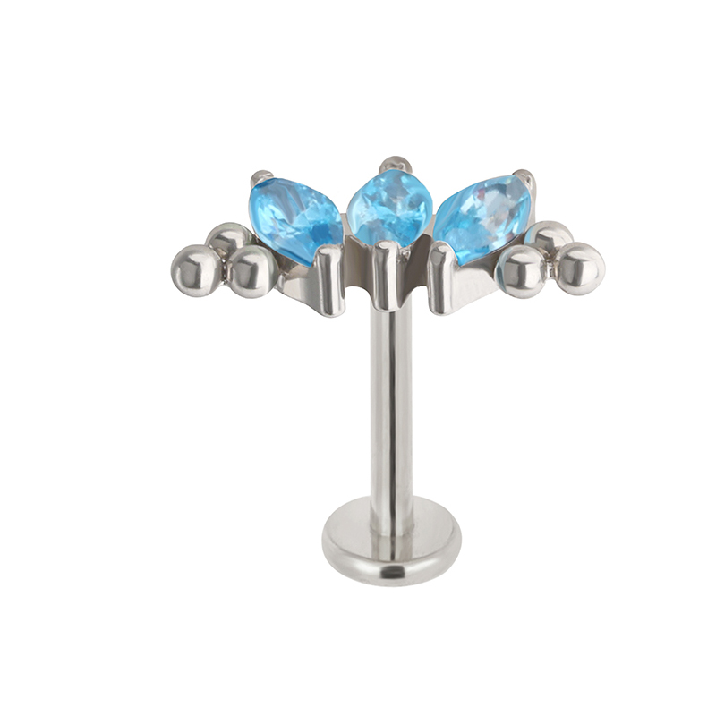 Titânio CZ Cartilagem Brincos, - Cluster Stud Ear avaliação e preço