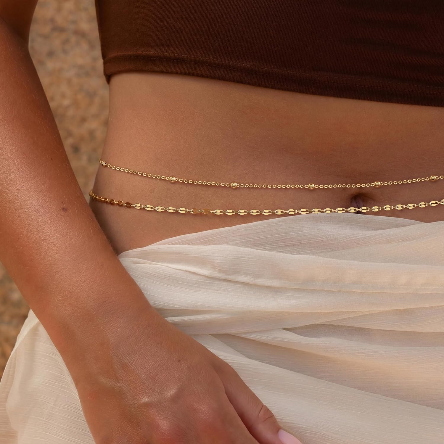 Cinto de Corrente Dourada 14K  - Body Jewelry Sale avaliação e preço